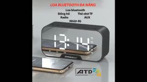 Loa Bluetooth có mặt gương tích hợp đồng hồ báo thức Carise G10