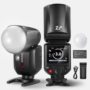 NEEWER Z2-S 2.4G TTL Round Head Flash Speedlite for Sony Cameras with Diffuser & Battery