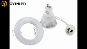 JOYINLED 55mm Cutout GU10 MR16 Recessed Spotlight Frame Downlight Frame Nickel White Brass Metal Spot Light Housing Fixture