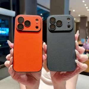 High Quality TechWoven Fabric Anti-Slip Phone Case For iPhone 17 16 15 14 Plus 13 Pro Max Large Window Camera Protective Cover