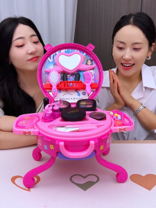 Bộ Đồ Chơi Bàn Trang Điểm Giả Cho Trẻ Em Bộ Bàn Trang Điểm Kéo Hình Công Chúa Quà Tặng Sinh Nhật Cho Bé Gái Từ 3-6 Tuổi