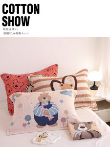 Pure Cotton Pillowcases Breathable Couple Set Non-Slip Bedding Accessories Sweat Absorbent Single Person Pillow Covers