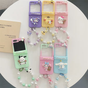 Cute Cartoon Sanrio Character Flip Phone Case Full Cover Anti-Fall for Samsung ZFlip7 FE ZFlip5/6 Protective Cover ZFlip4/3