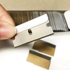 100Pcs Metal Single-Edged Shaving Blade Glass Scraper Blade Cleaning Blade Mobile Phone Repair Blade