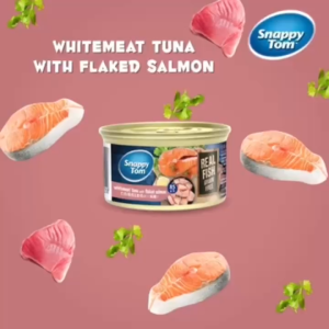 Pate cho mèo Snappy Tom lon 85gr Real Fish Real Meat