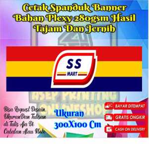 PRINT CETAK SEPANDUK 300×100 SS MART CUSTOM DESAIN