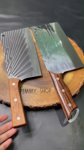 มีดปังตอสันหนา มีดหั่นซอย มีดทำครัวมีหลายแบบให้เลือก ใบมีดหน้ากว้างเหล็กกล้าคาร์บอน