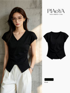 PIAOYA | Slim Fitting Elegant Sleeveless Womens T-shirt