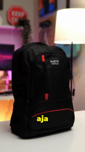 Martinversa TP8 Tas Ransel Polo Pria Backpack Laptop USB Charger Sekolah Kerja Kanvas nylon