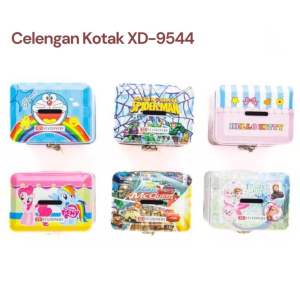 Celengan Koin Kunci Gembok Kotak 9544 Karakter Kartun
