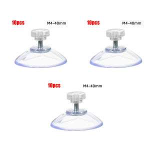 10-50pcs Strong PVC Suction Cup Hook with M4 Screw Rod Plastic M5 Nut Mushroom Head Clear Suction Cups Knurled Nut