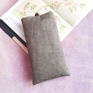 Retro Texture Mini Crossbody Vertical Mobile Phone Bag Simple Chic Zen Style Cotton Fabric Pouch for Women Fall 2023