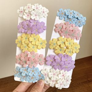 Tooyoo Embroidered Cherry Blossom Hair Clip Sweet Flower Hair Clip Girl Heart Gentle Side Clip