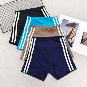 American Stripe Sports Shorts Womens Fitness Butt Lifting Yoga Running Three-quarter Length Breathable Quick Dry High Waist Nylon Shorts