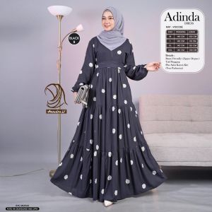 ADINDA DRES #1 #2 #3 #4 & #5 - GAMIS CANTIK KEKINIAN BAHAN VISCOSE MOTIF  COCOK BUAT HANGOUT | TALI PINGGANG | LENGAN KARET BY ANNAIRA.ID