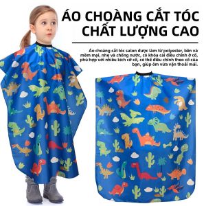 Áo Choàng Cắt Tóc Hoạt Hình Trẻ Em Chống Thấm Nước Dành Cho Tiệm Cắt Tóc Tạp Dề Cắt Tóc Trẻ Em Chất Liệu Mềm Mại Phụ Kiện Salon