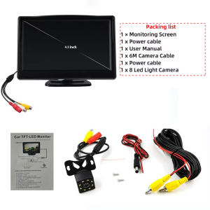 4.3 Inch Universal Car Monitor High-Definition Reversing Image Display Easy to Install Car Monitor for Vehicle