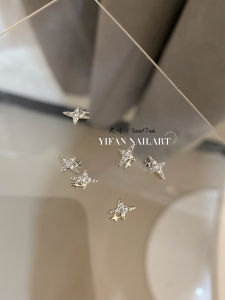 Yifannail [North Star] ~ High Color Retention Four Eight-Pointed Stars Five-Pointed Star Pendant Tulip Nail Ornament A80