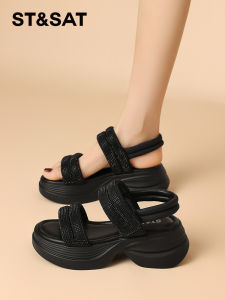 ST&SAT | Glittery Heeled Summer Womens Sandals