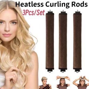 3Pcs Hair Rollers set/Heatless Curling Rod Headband/High Resilience Flexible Overnight Hair Rollers