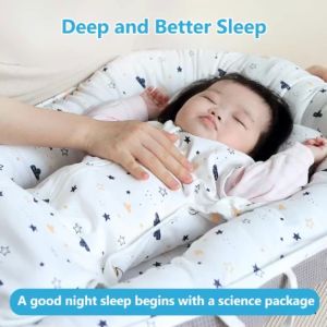 MIRACLE Kantong Tidur Bayi Bedong Bayi Motif Transisi 100% Katun Terbuka Ritsleting Matras & Sprei Sleeping baby sleeping bag baby blanket