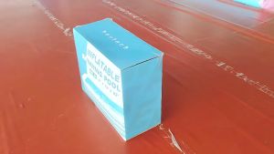 สระน้ำเป่าลม 120 ซม. 2 ชั้น ลูกปาก ซ้ายลายกระแทก ขนาด: 1.2ม. x 85ซม. x 30ซม