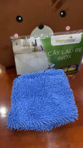 Bông lau bẹ vuông 4T5 HOMEEASY – Khăn lau thay thế cây lau sàn bẹ vuông Microfiber siêu thấm hút