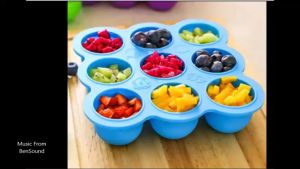 Silicone Baby Food Storage Containers with Clip-On Lids ( 9 x 2.5 oz cup ) Reusable Freezer Tray BPA Free Easy-Out Portions Dishwasher Safe Easy Pop Out Perfect for Weaning Pouches Pouch Serving Homemade Healthy Smoothies & Purees