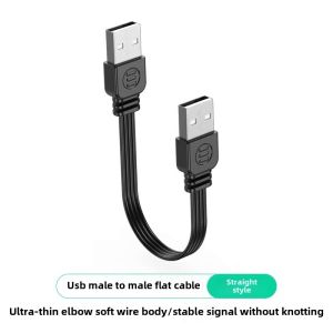 Flexible Silicone USB 2.0 Extension Cable 90 Degree L-Shaped Male to Female Data Cable for USB Drive Computer Car Connection