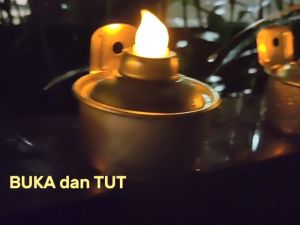 Pelita Raya LED Besi Plastik 2 Biji  /BUKA dan TUTUP  fungsi automatik  tanpa perlu menekan butang Lampu Keselamata