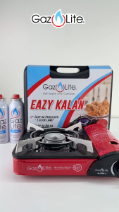 Gaz Lite Red Eazy Kalan (Portable LPG Stove) + 2 Gaz Lite Mate 230g LPG Cylinders
