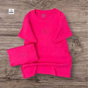 Áo Thun babytee thêu chữ smile cao cấp chất BORIP COTTON xịn có size từ 35kg đến 64kg chữ in DOGA trẻ trung 5màu sang trọng Mã 189