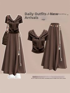 NUMEN BUTTON | Casual Lace Loose Slimming Set