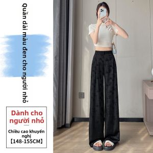 DAIXIANGFEIZI | Quần Dài Chân Rộng Satin Nữ Mùa Hè 2026 Phong Cách Trung Quốc Thẳng Casual