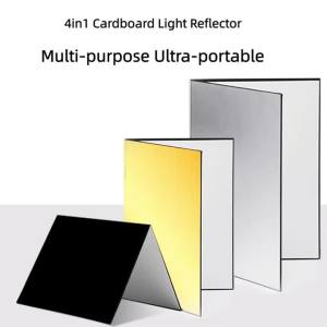 RF15 Photography Cardboard Folding Reflector Thick Paper Book Board Reflective for Camera Photo Shooting Photography Props