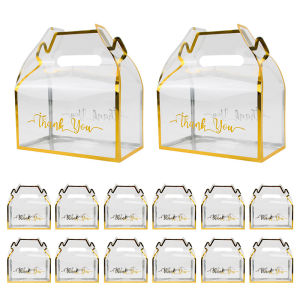 กล่องของขวัญแบบใส กล่องคุกกี้ ขนมหวาน กล่องเค้ก Thank you สวย หรู ดูดี