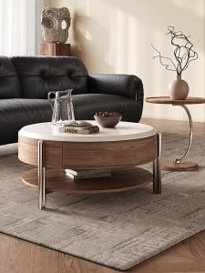 QUANMU | Luxury Modern Minimalist High-end French Style Round Coffee Table
