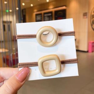 ยางรัดผมแบบเรียบง่าย INS สำหรับผู้หญิง เครื่องประดับผมสไตล์เกาหลี สไตล์ธรรมชาติ ยางรัดผมแบบลำลอง ยางรัดผมแบบลำลอง