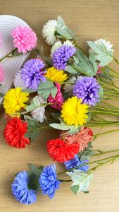 Artificial Flower Snow PomPom Bunga Pingpong 3 Cabang Bunga Palsu Bunga Plastik Buatan Dekorasi Hias