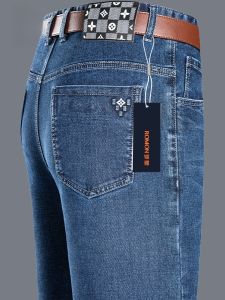 ROMON | Quần Jeans Nam Romon Ống Thẳng Thường Ngày Mùa Thu Đông Phong Cách Công Sở Quần Dài Co Giãn Cạp Thẳng Quần Jeans Denim