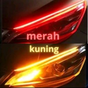 LAMPU ALIS MOBIL RUNNING PLUS SEN BERJALAN 2 MODE WARNA WELCOME LIGHT MODEL PIPIH ULTRA SLIM FLEXIBEL 30 60Cm MOTOR BISA