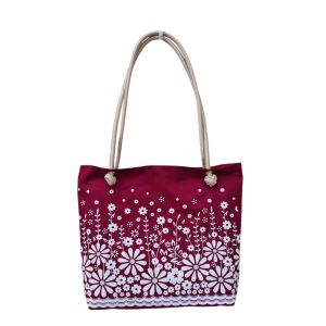 Totebag Bunga Tote Bag Wanita Tote Bag Wanita Resleting Tas Ibu Ibu Pengajian Tote Bag Tali Sumbu Kekinian 2025