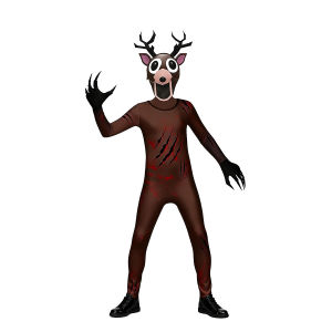 New Halloween reindeer party reindeer jumpsuit 99 night deer monster horror Christmas set SetRole-Playing Costume