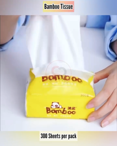 Bamboo Tissue Soft Facial Tisu 75 Pulls x 4 Ply = 300pcs Per Pack 4ply 300sheet Clean Wipes Paper