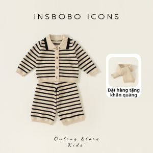 insbobo | Bộ Quần Áo Knit Mới Thời Trang Cho Bé Thu