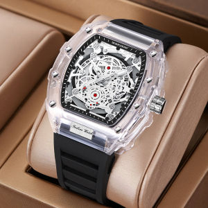 [Ready Stock] New Style watch for men original Transparent Waterproof  Shape watch men Mens Watch Full Automatic Mechanical Watch Hollow Richard Miller
