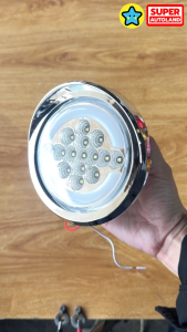 ไฟท้ายแป้นสแตนเลส รุ่น SUN มาพร้อมไฟหมวก LED COB สว่างกว่า รูปลักษณ์สวยงาม ดูพรีเมี่ยม รองรับไฟ 24v สำหรับรถบรรทุก