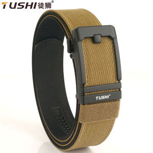TUSHI Hard Belt Military Belt for Men Sturdy Nylon Metal Automatic Buckle Police Tactical Belt Outdoor Girdle IPSC Accessories