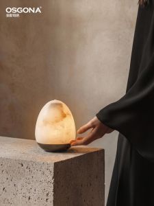 OsgonA | Natural Texture Marble Table Lamp for Elegant Luxury Bedroom Decoration