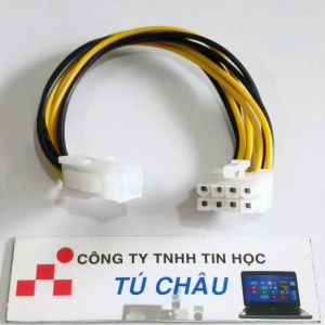 Cáp chuyển nguồn CPU 4 Pin ra 8 Pin (4 Pin CPU ra 8 Pin CPU) / Cáp dài 20Cm